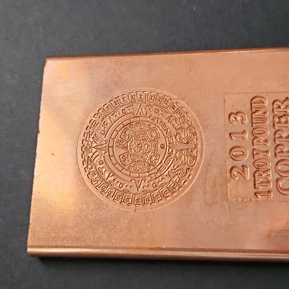 2 New Copper 1 pound .999 Fine Bullion Bars - Picture 5 of 5